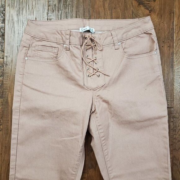 Dex Pink Lace Front Pink Rose Skinny Jeans 29 NEW - Picture 2 of 5